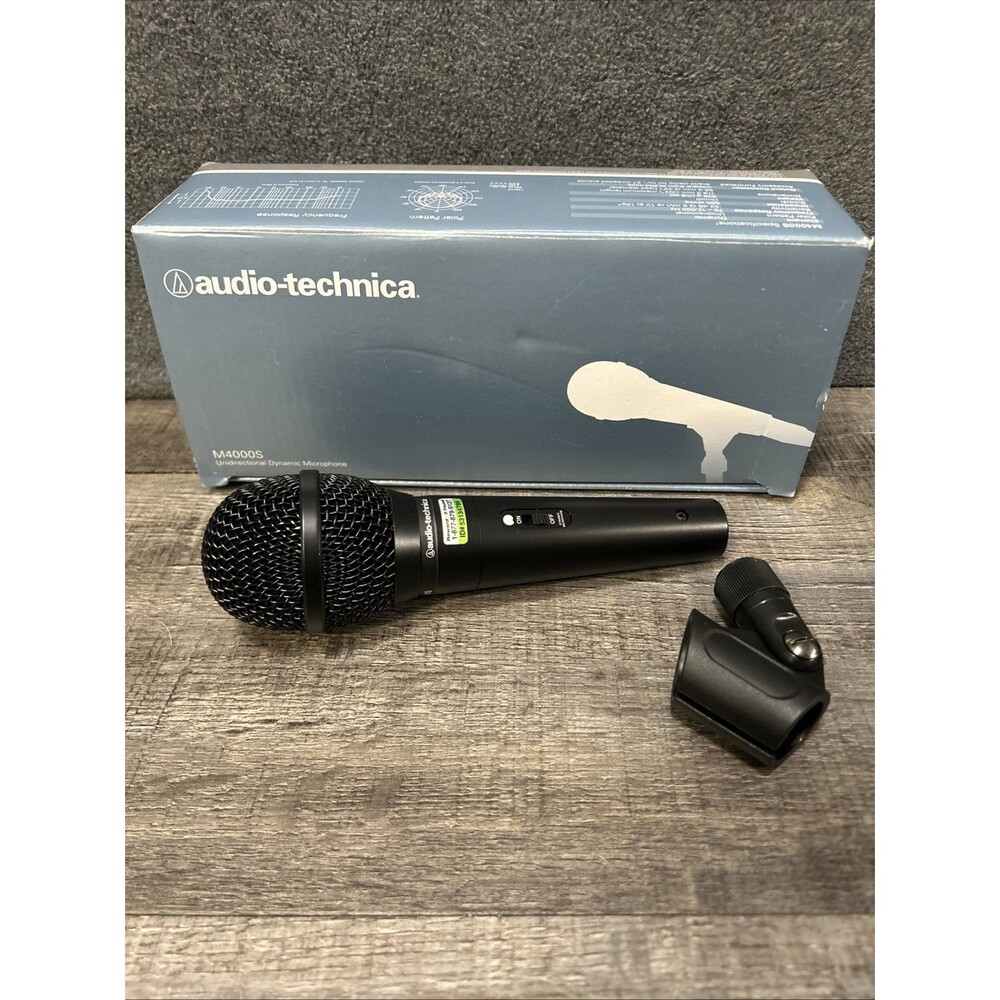 Audio Technica M4000S Dynamic Cable Professional Microphone In Box With Cable